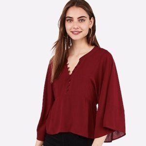 Express Textured Button Front Kimono Top